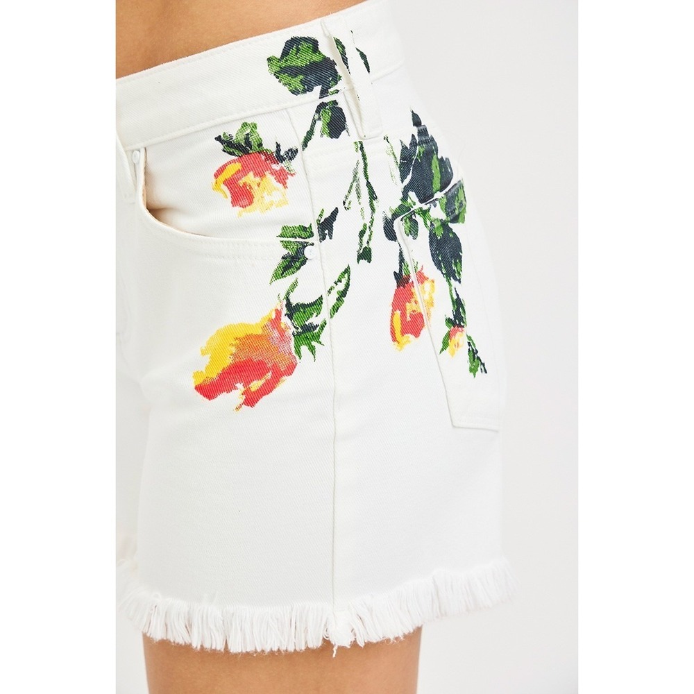 RISEN Tummy Control High Rise‎ Flower Printed Shorts - Small - Picture 8 of 8